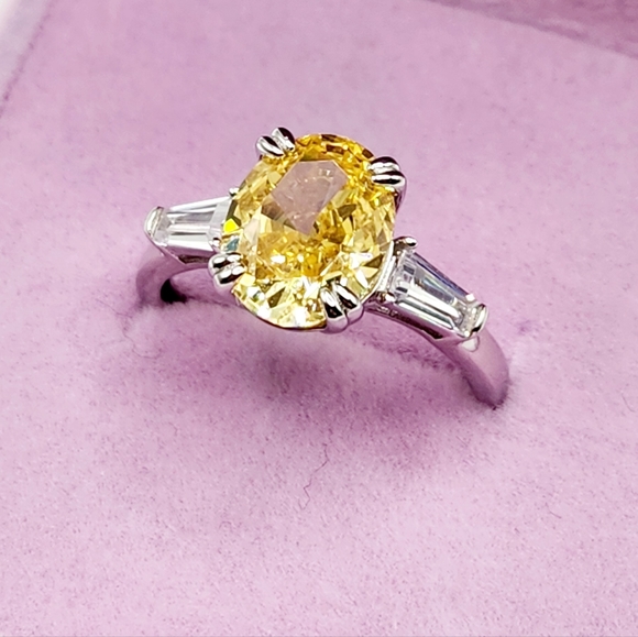 2.5 Canary Crushed ice statement ring - Picture 1 of 8